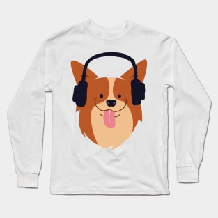 Dj Corgi Long Sleeve T-Shirt